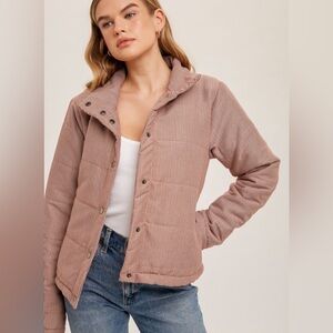 Women's Pink Quilted Jacket